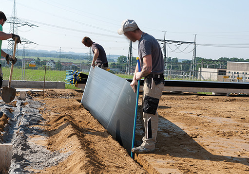 Einbringung Absorberplatten